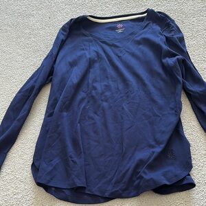 Blue Long Sleeve Top